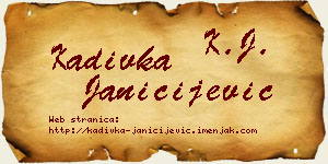 Kadivka Janičijević vizit kartica